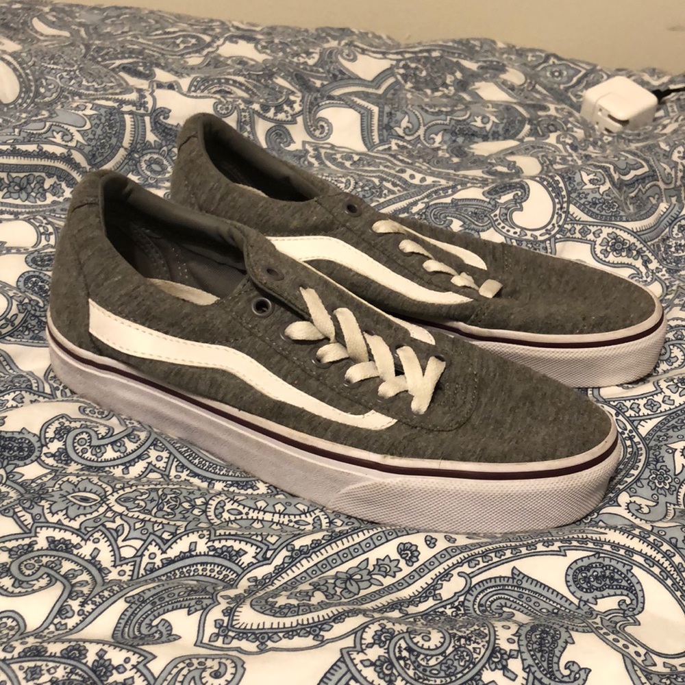Grey and white vans!